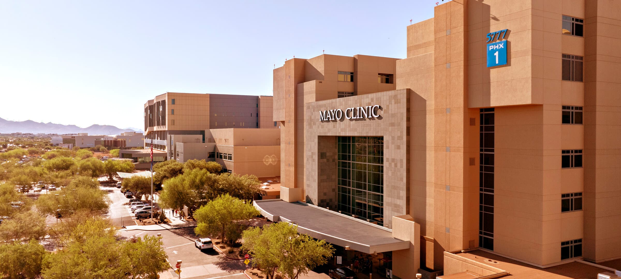 Mayo Clinic in Arizona campus at golden hour